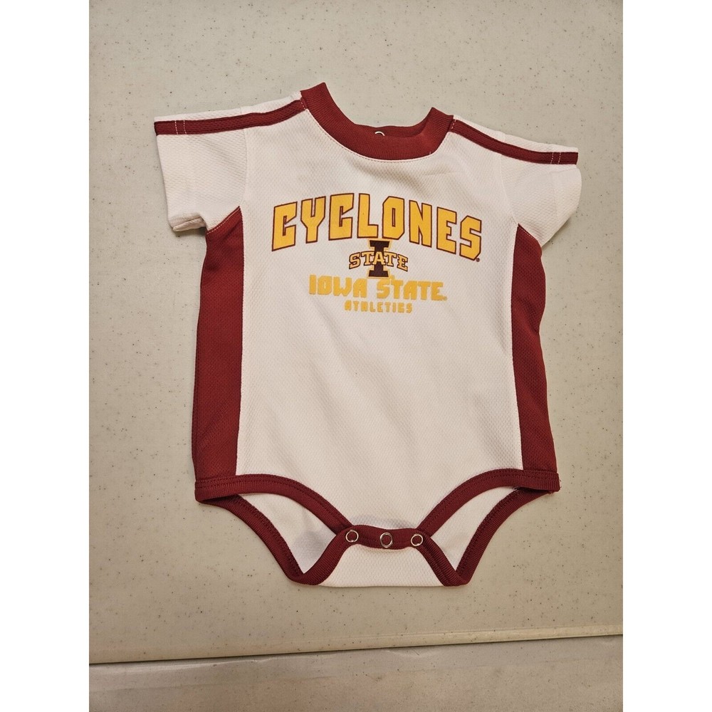 NCAA Iowa State Cyclones Fan Infant 0-3 Months One Piece w/Snaps Jersey White
